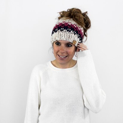 Patuxent Ponytail Hat - knitting pattern