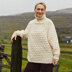 Diamond Patterned Sweater -  Knitting Pattern for Women in Debbie Bliss British Wool Aran by Debbie Bliss