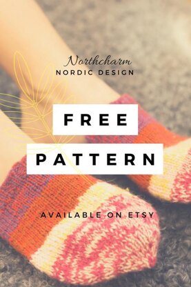 Knitted wool socks/feet warmers "Pippa"