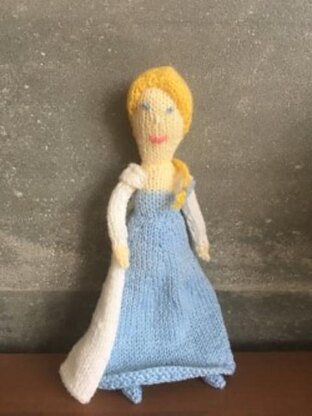 Princess Elsa knitted doll