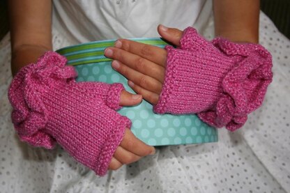 All Frills Fingerless Mitts