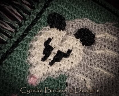 Animal Eyes Mosaic Crochet square - Cheetah Crochet pattern by Cyndie  Birdsong