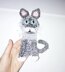 Gray cat applique