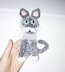 Gray cat applique