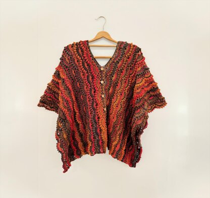 Fall Winter Layering Poncho: 2-in-1 Design