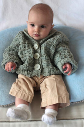 Baby Cardigan in Plymouth Yarn Dandelion and Daisy - 2253 - Downloadable PDF