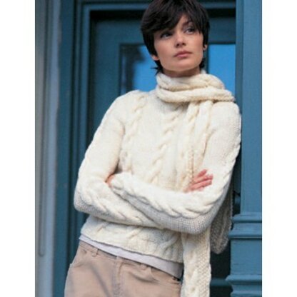 Easy Street Pullover and Scarf in Patons Shetland Chunky