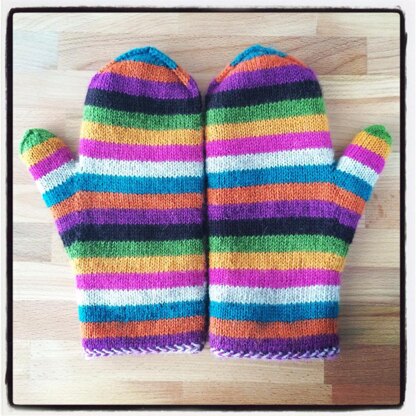 Super Simple Stripey Mittens (of Epic Awesomeness)