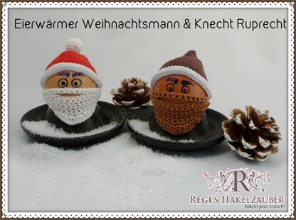 Häkelanleitung Eierwärmer Weihnachtsmann & Knecht Ruprecht