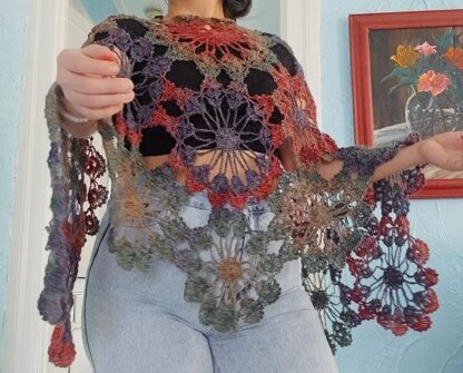 Crochet Bridal Shawl Rina