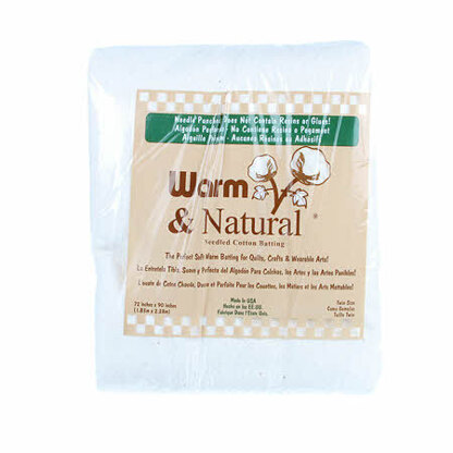 Warm Company Batting Warm & Natural Cotton 72in x 90in 