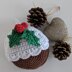 Christmas Pudding Crochet Ornament Pattern