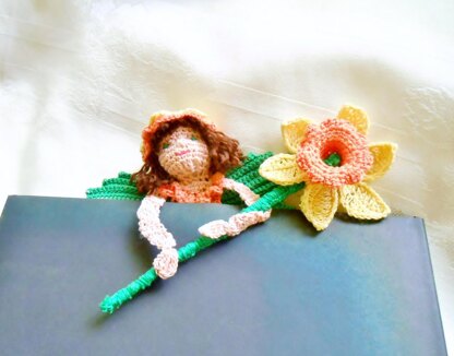 Daffodil Spring Fairy Bookmark