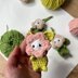 Cute baby flower keychain pattern  no sew English pdf pattern