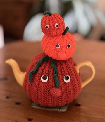 Balancing Pumpkins Tea Cosy