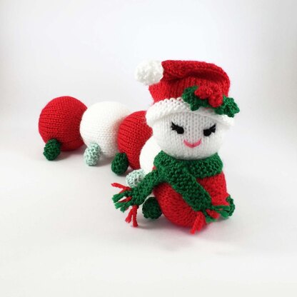 Christmas caterpillar knitting pattern 19027