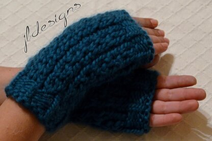 Vertical Vines Fingerless Gloves