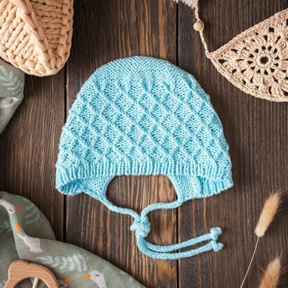 Bonnet "Honeycombs" - knitting pattern