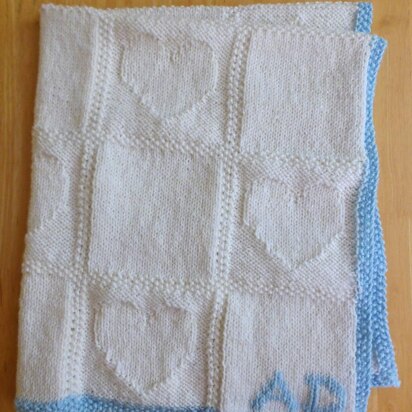 Hearts Baby Blanket - knitting pattern