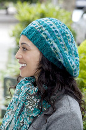 Slip Stitch Beret in Caron Simply Soft Collection and Simply Soft Paints - Downloadable PDF