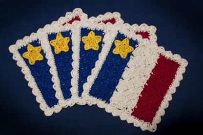 Acadian Flag Coasters