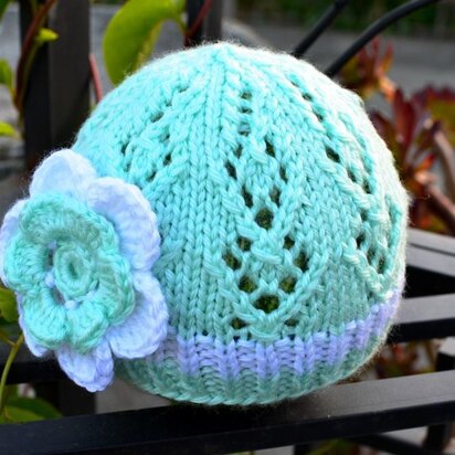 Diamond Lace Baby Hat