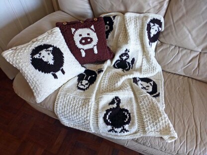 Pig and Sheep Cushion Covers