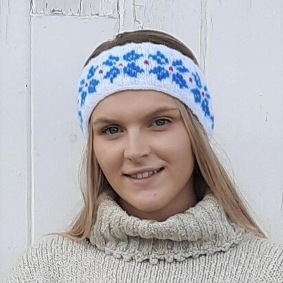Simple Snowflake Headband - knitting pattern