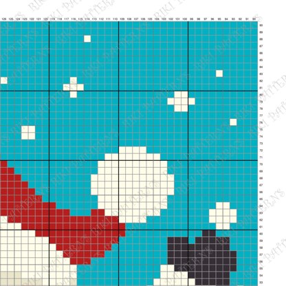 Santa Claus Christmas Blanket C2C Merry X-Mas Throw C2C CROCHET PATTERN