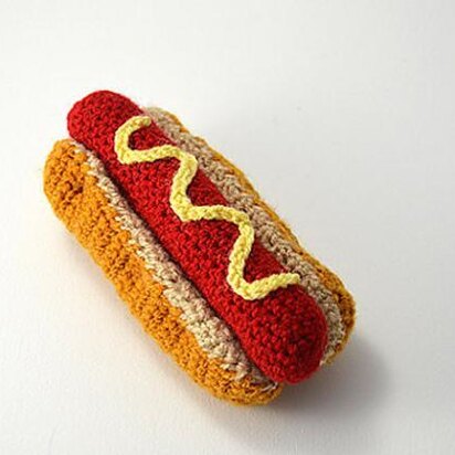 Hotdog Crochet Pattern, Hotdog Amigurumi, Fast Food Crochet Pattern, Fast Food Amigurumi