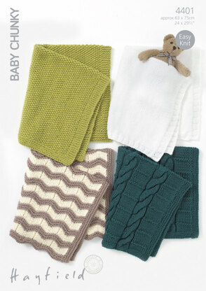 Knitted Blankets in Hayfield Baby Chunky - 4401 - Downloadable PDF