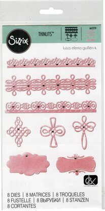 Sizzix Thinlits Dies By Luisa Elena Guillen-K 8/Pkg - Cruzes Y Bordes