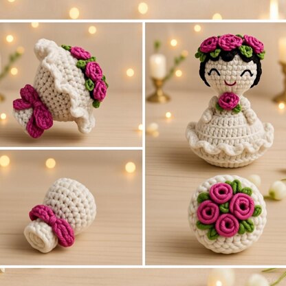 Reversible Bride Flowers Bouquet Crochet PDF + Video Tutorial