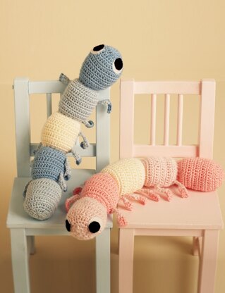 Cuddly Caterpillars in Bernat Handicrafter Cotton Solids