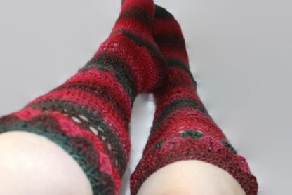 Ladies Sampler Socks in Riot Crush