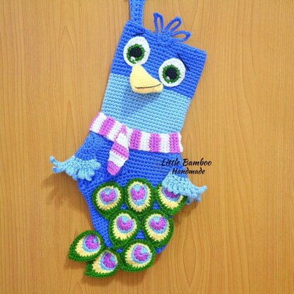 Peacock Christmas Stocking