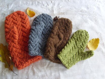 Herringbone Mittens