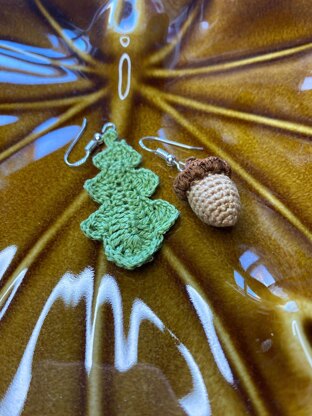 Acorn and Oak Leaf Earrings