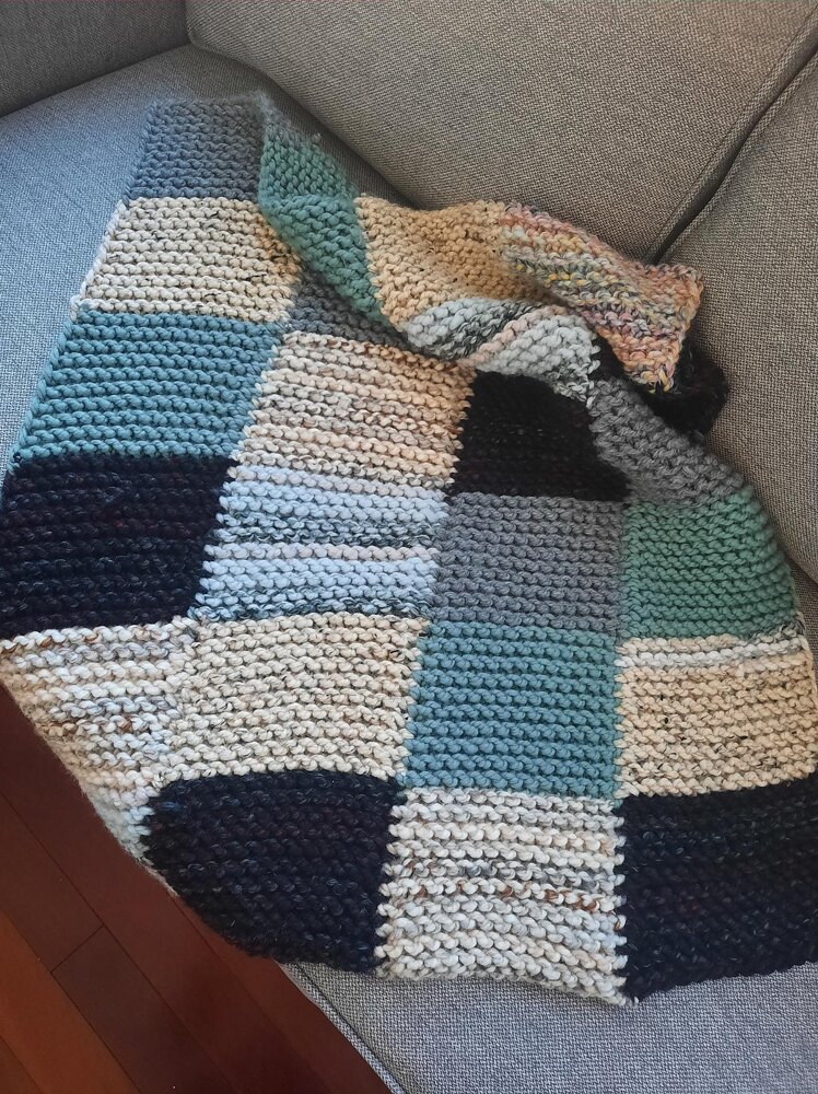 Knitted discount blanket patchwork