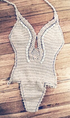 White Crochet Swimsuit Crochet pattern by Fabiana Correa