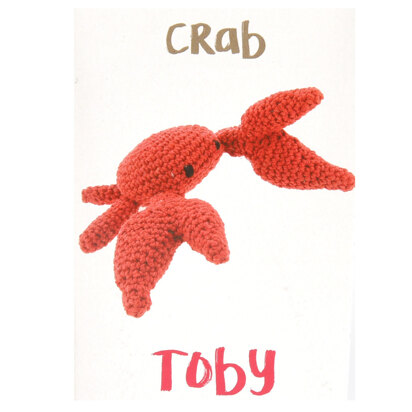 Hoooked DIY Crochet Kit Cool Crab Toby Eco Barbante 