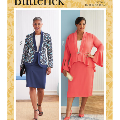 Butterick Jacke und Rock für Damen B6821 - Schnittmuster