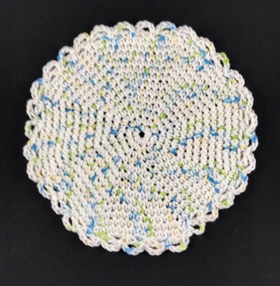 EASY BEGINNER'S Round Dish Cloth