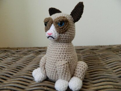 Grumpy Cat Tardar Sauce meme amigurumi plush