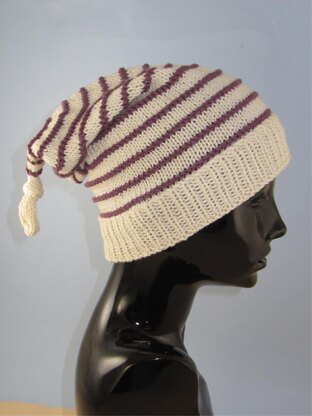 Stripe Topknot Pixie Hat