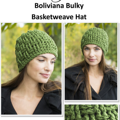 Basketweave Hat in Cascade Boliviana Bulky - B235 - Downloadable PDF