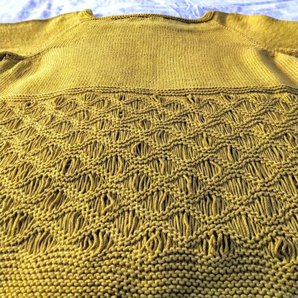 Top-down drop stitch female pullover (easy knit) #2