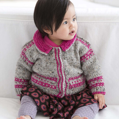 Chic Baby Cardigan in Lion Brand Vanna's Choice - L32072