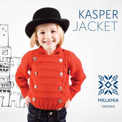 "Kasper Jacket" - Jacket Knitting Pattern For Girls in MillaMia Naturally Soft Merino
