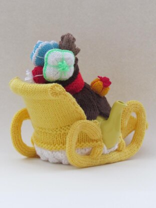 Christmas Eve Santa's Sleigh Tea Cosy